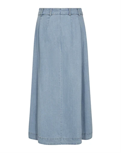 Co Couture - Tilly CC Anya Pleat Nederdel - Fade Denim 